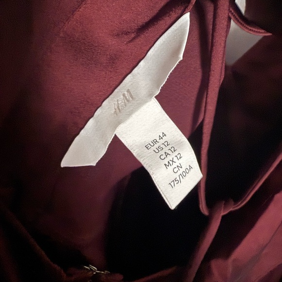 H&M Deep Red Backless Ruffle Dress - Picture 3 of 3